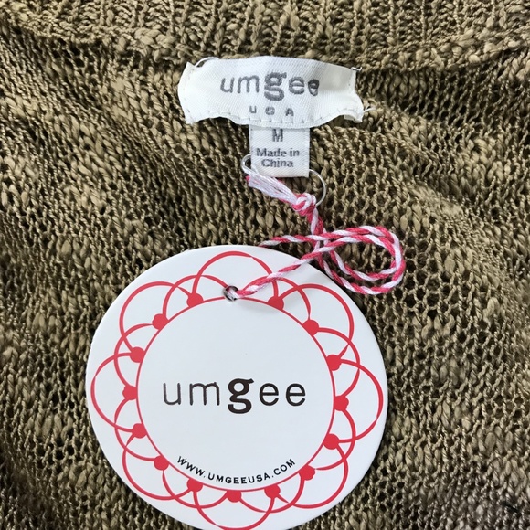 Umgee Open Front Lace Hem Cardigan L - Picture 7 of 7